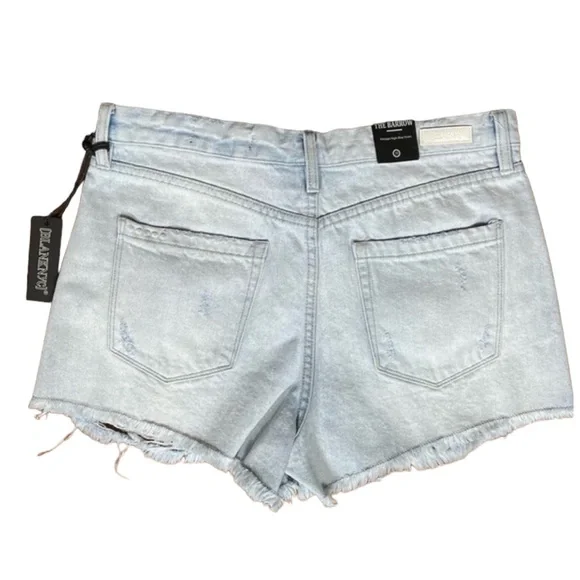 NWT Blank NYC “The Barrow” High Rise Destructed Denim Shorts (K ) - Picture 4 of 14